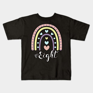 8 Years Rainbow Party Eight Birthday Presents For Girls Kids T-Shirt